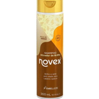 Shampoo activador de brillo con agua de arroz- Novex